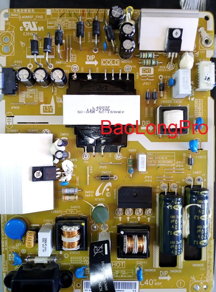 Board mạch nguồn TIVI SAMSUNG Model : 40J5000AK và 48J5000AK chính hãng mới 100%