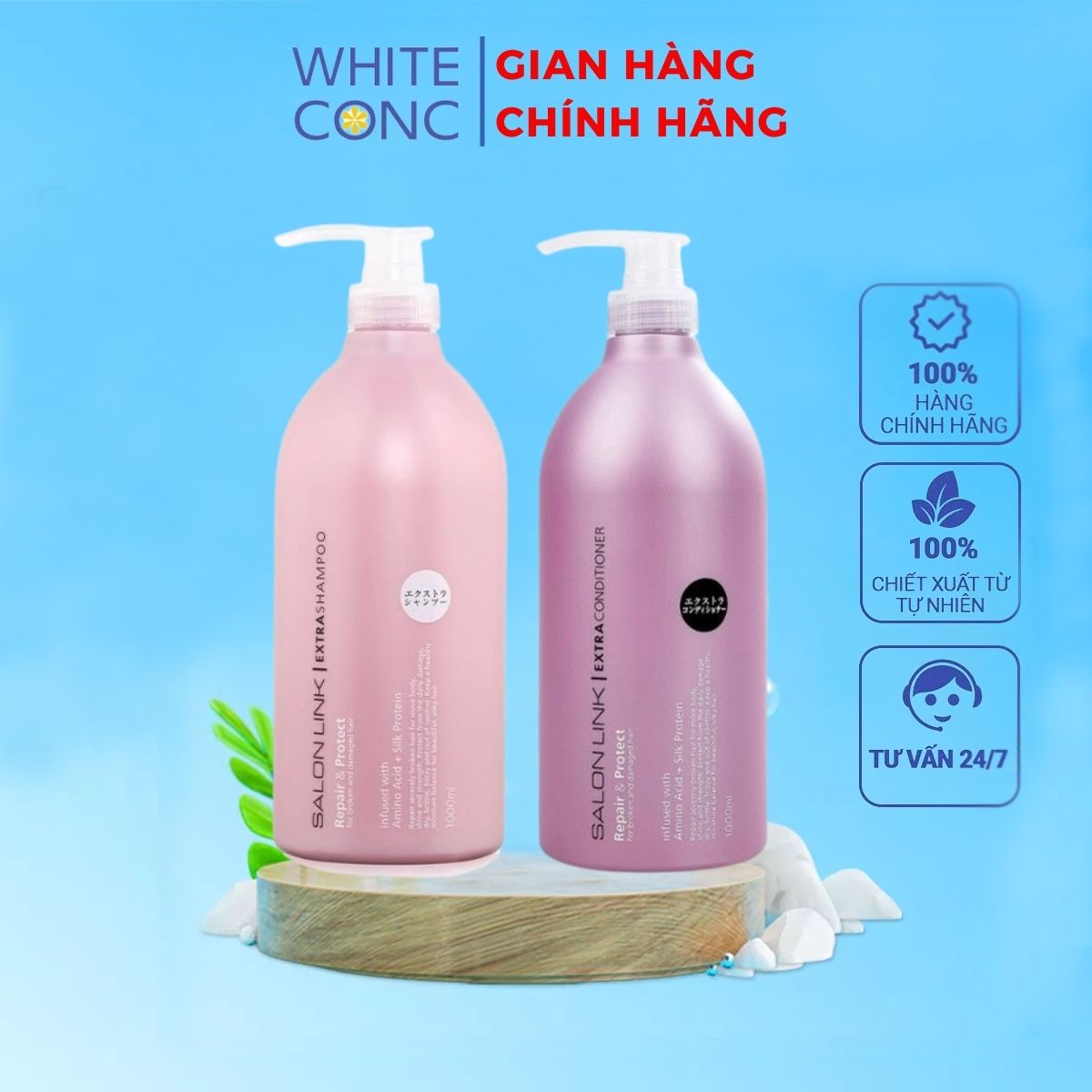 Dầu gội dầu xả salon link nhật bản - chai 1000ml