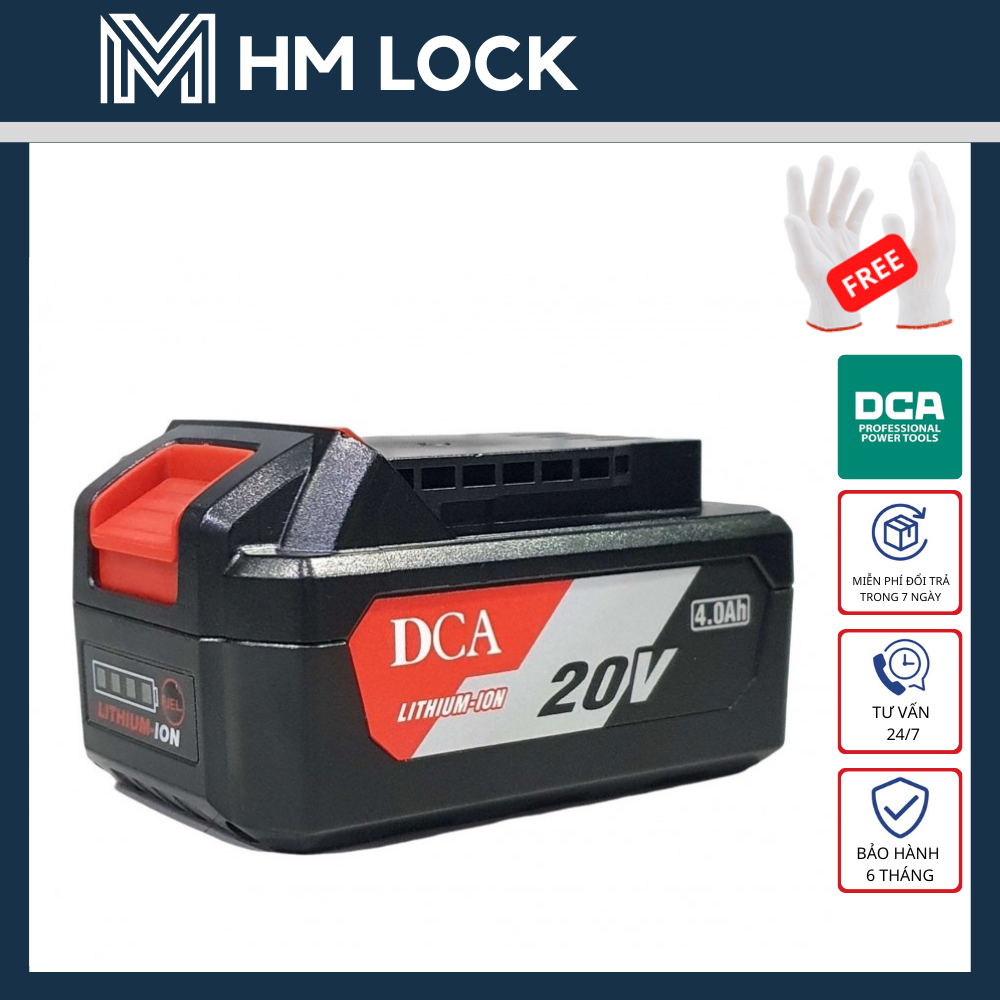 Pin 20vx2ah, 4ah, 5ah dca - sử dụng tất cả model 20v của dca - hàng chính hãng - ffbl2020 - ffbl2040 - ffbl2050