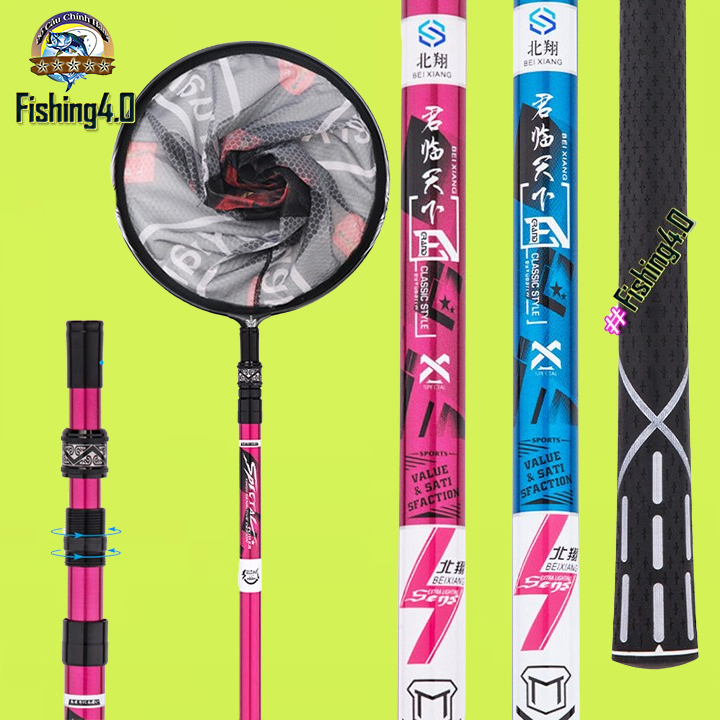 Vợt Cá Carbon,Cán Vợt câu cá cao cấp chuyên dùng câu đài câu đơn - BENXIAN-CV01