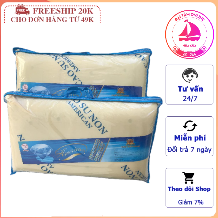 Gối cao su non mềm mại 40x60cm -gối cao su non loại 1 - chất lượng cao ngủ ngon