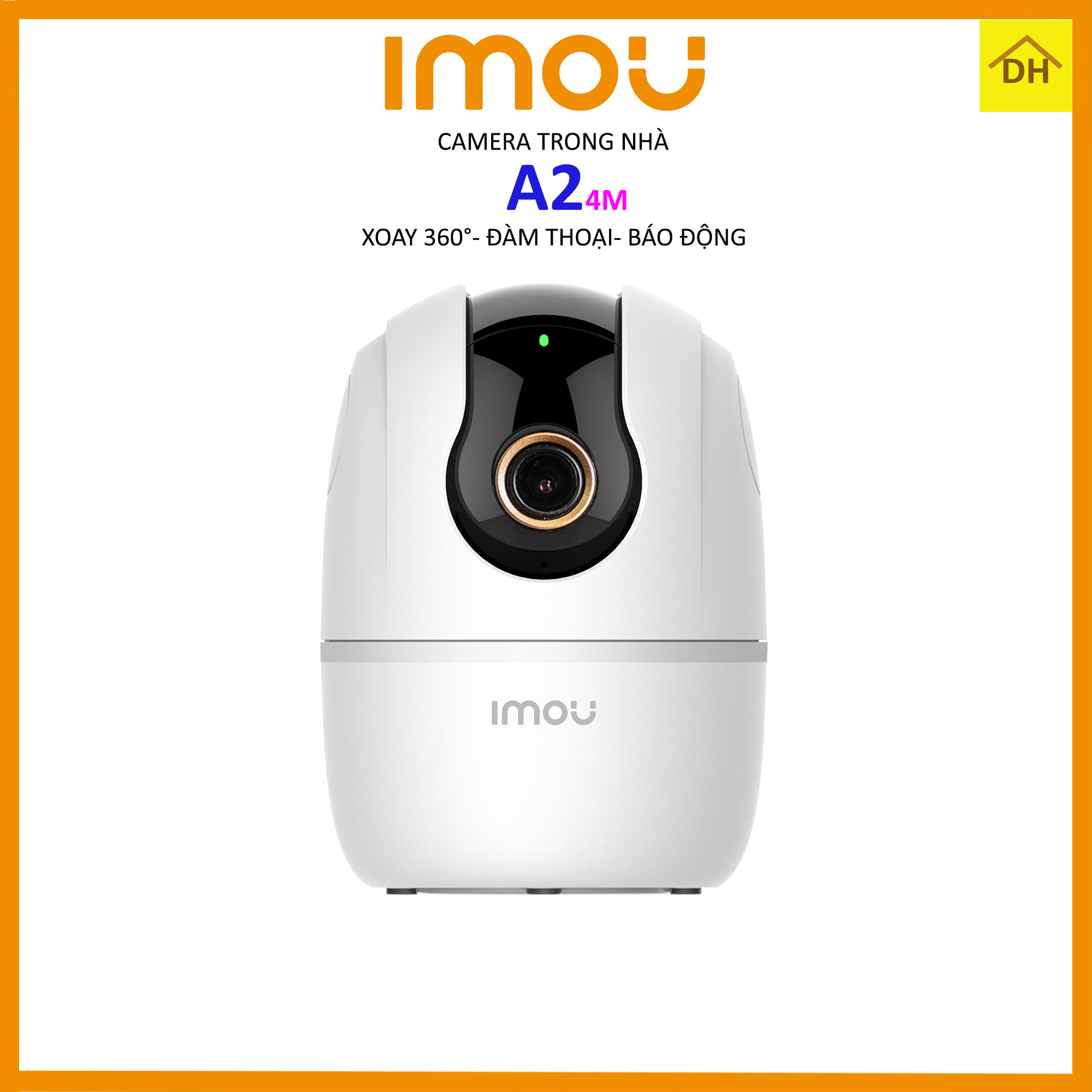 Camera IMOU A2 4M QHD 2K Xoay 360 Độ- Đàm Thoại 2 Chiều- Báo Động Chống Trộm- Wifi Trong Nhà Chính Hãng IMOU