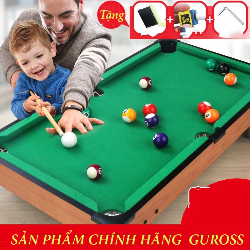 Bàn bi da mini thế hệ mới bằng gỗ dài kích thước 51x31,5x9 cm cho trẻ em – sản phẩm của guross