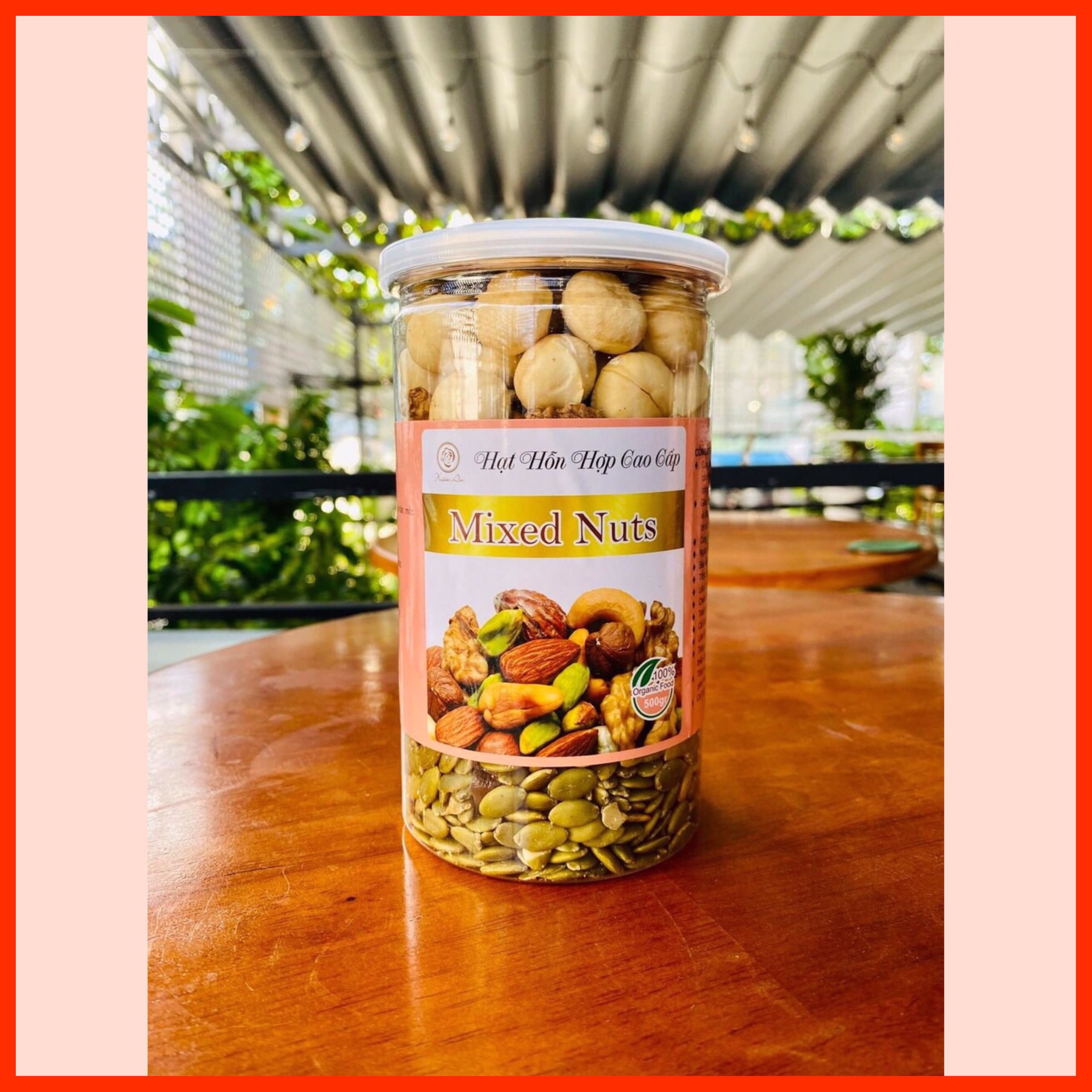[HÀNG CAO CẤP] HẠT MIX NUT NGŨ VỊ 5 LOẠI HẠT SẤY CHÍN (MACCA, ÓC CHÓ, HẠNH NHÂN, HẠT ĐIỀU, HẠT BÍ) 500G TỐT CHO SỨC KHỎE