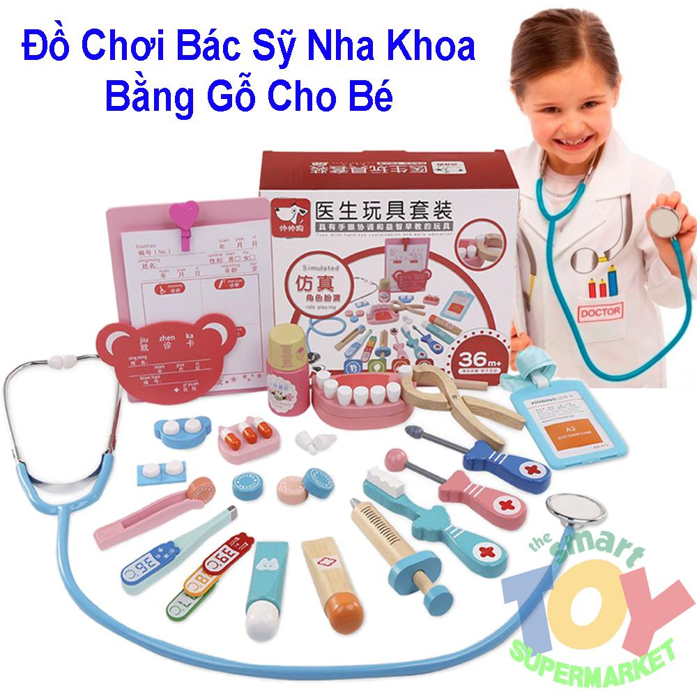 Bộ Đồ Chơi Bác Sĩ Nha Khoa Bằng Gỗ Siêu Đẹp Cho Bé