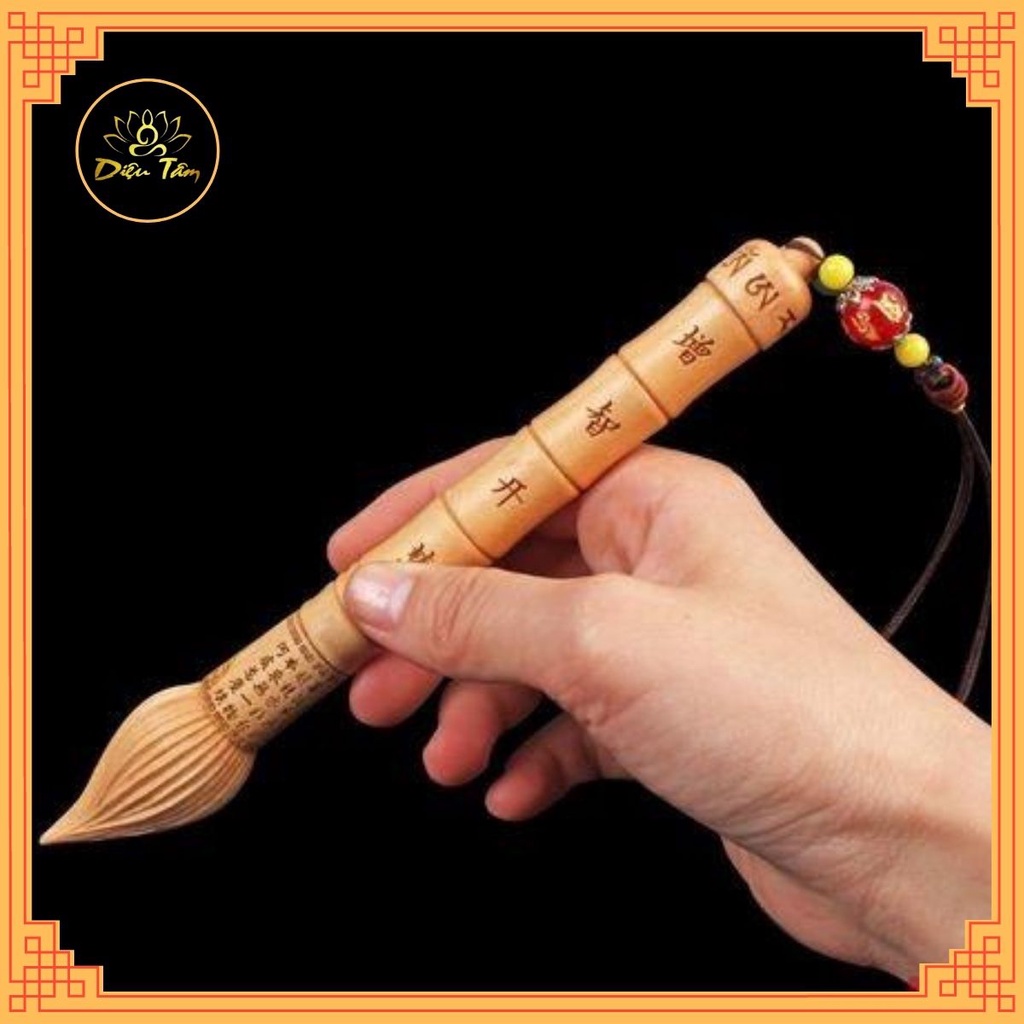 Bút văn xương gỗ đào - Đồ phong thủy kích vận học hành thi cử, công danh