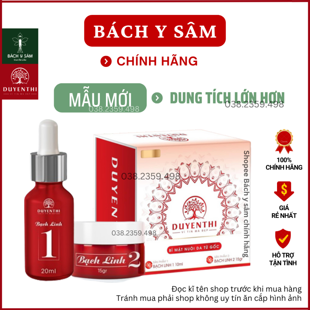 Cấy Kim Nanotech Duyên Thị Bách Y Sâm Combo Bạch Linh 1 Và Bạch Linh 2
