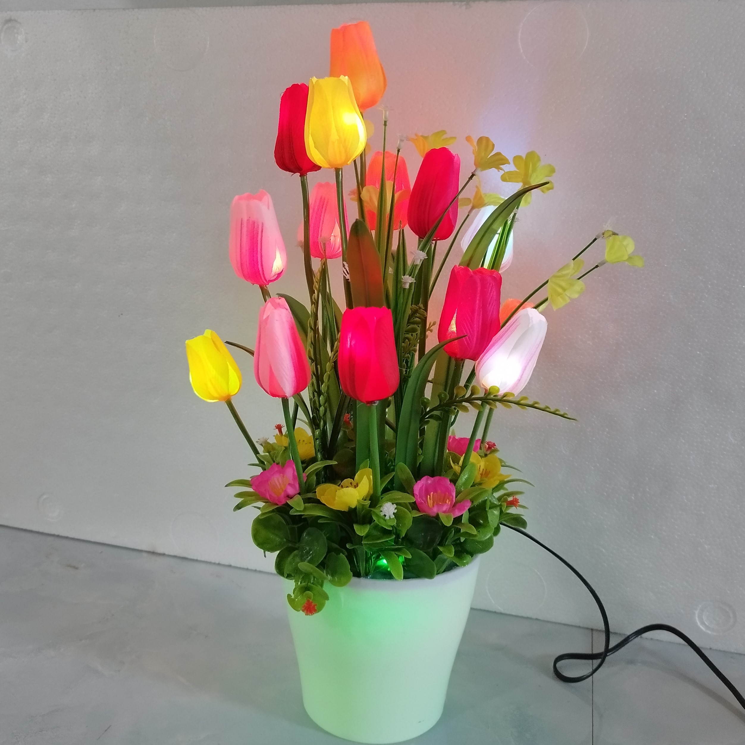 Hoa Tulip Trang Trí Có Đèn - Đèn hoa Tulip trang trí nhà đẹp, decor trang trí phòng