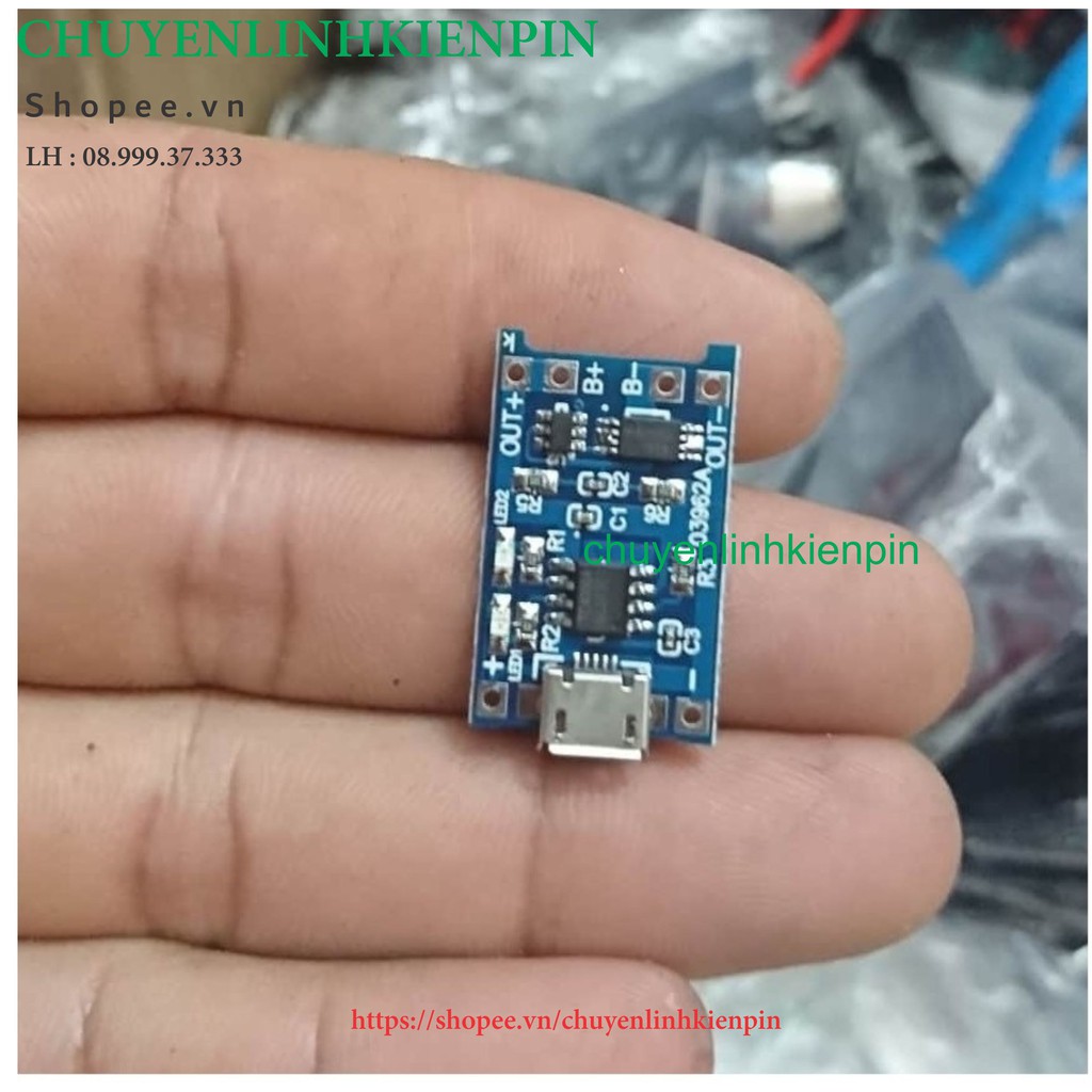 [HCM]Mạch Sạc Pin TP4056 1A Micro V2- IC Bảo Vệ Quá Dòng- Quá Áp ( BL64 49 )