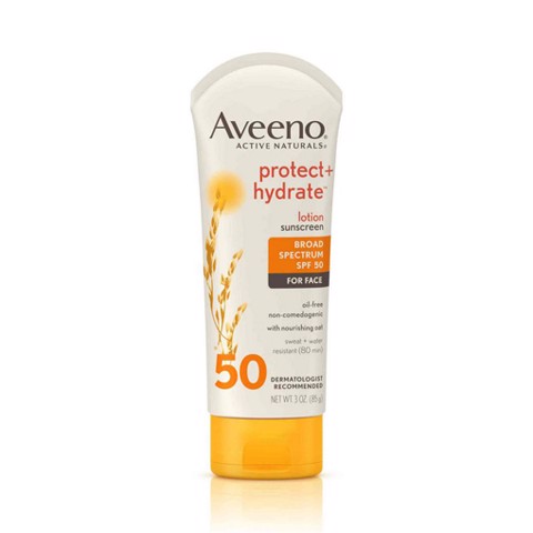 Kem chống nắng AVEENO PROTECT + HYDRATE® LOTION SUNSCREEN WITH BROAD SPECTRUM SPF 50 FOR FACE