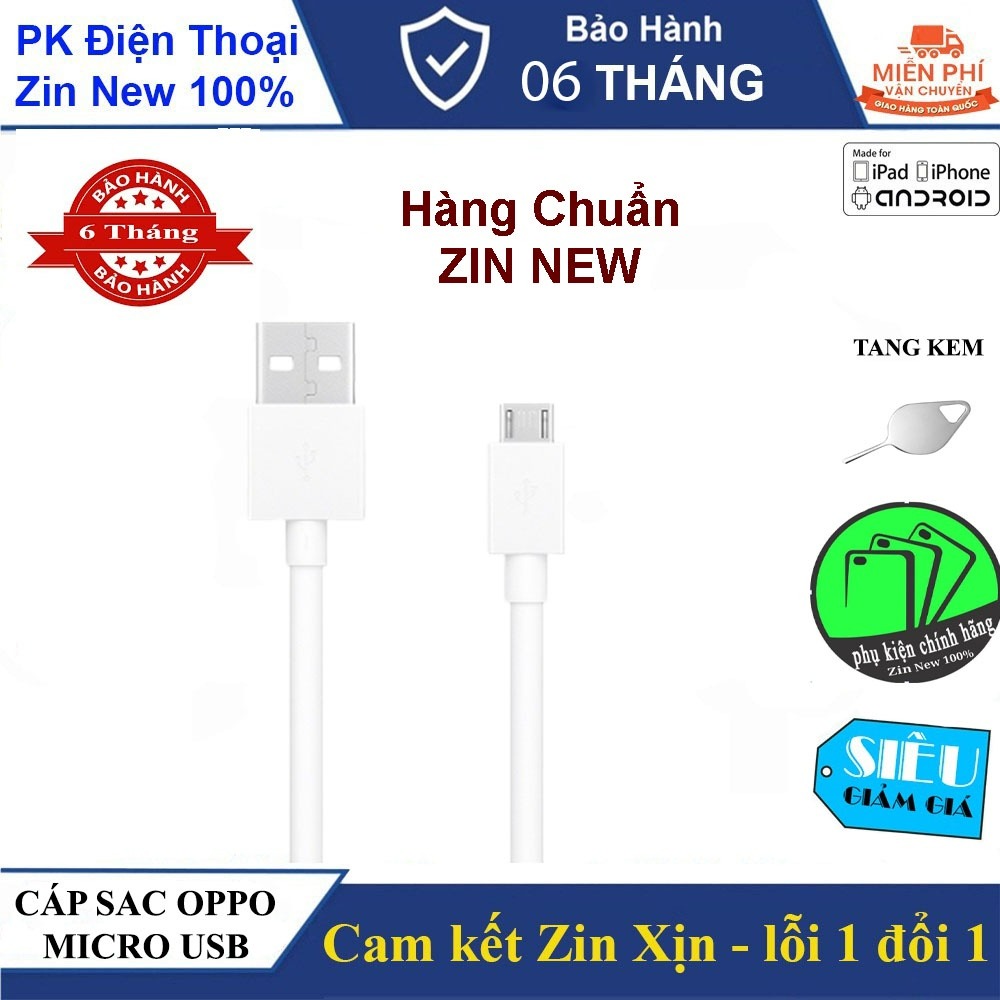 Cáp sạc oppo micro usb dành cho các dòng android - chuẩn bóc máy