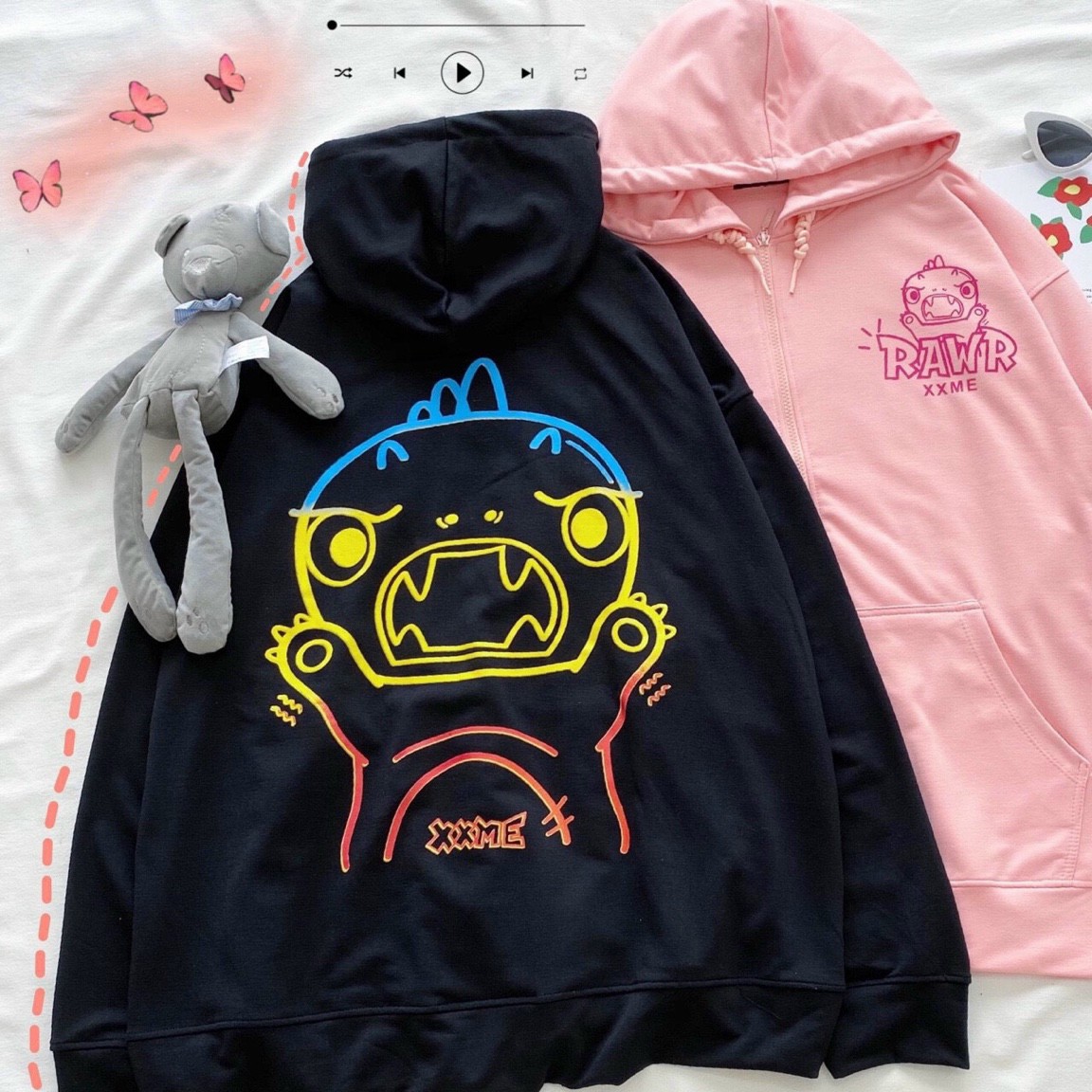 Áo khoác nữ áo khoác hoodie áo khoác nỉ ngoại unsiex nam/nữ from rộng over size S59