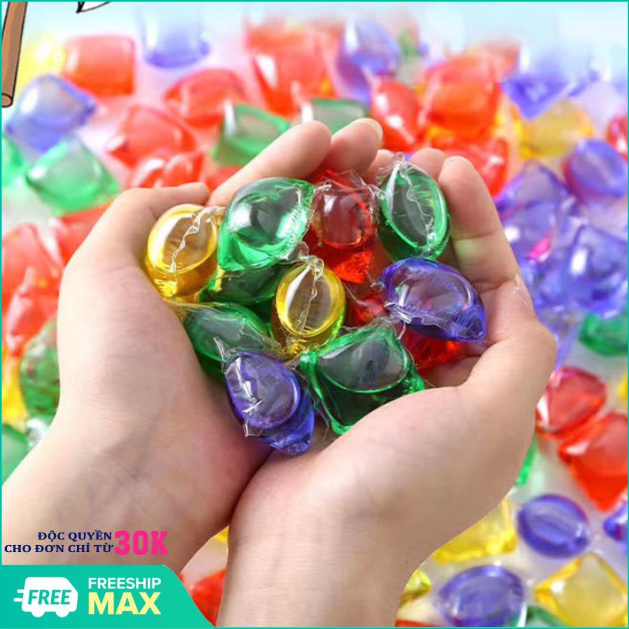 [HÀNG MỚI 2020 Hộp 30 viên giặt xả quần áo nhiều mùi ] Viên Giặt Xả Quần Áo Đồ Vải 2 in 1 Hạt Hương Hoa Thơm Lâu Dịu Nhẹ Dạng Túi