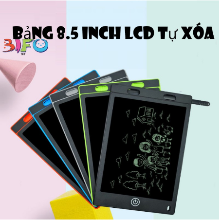 Bảng viết, bảng vẽ điện tử thông minh LCD tự xóa 8.5 inch có khóa màn hình