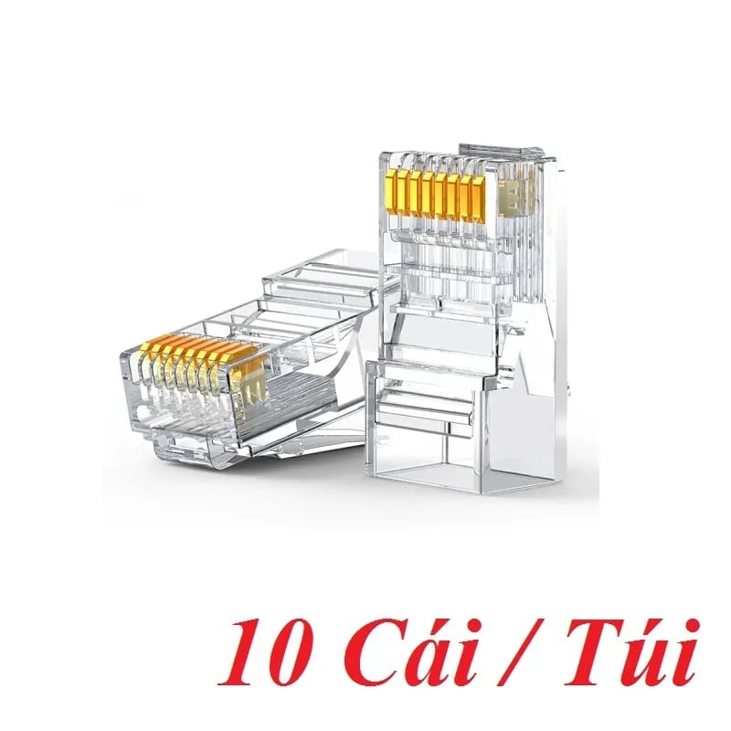 Ugreen 50961 cat6 10 cái 1 túi hạt đầu bấm mạng rj45 nw120