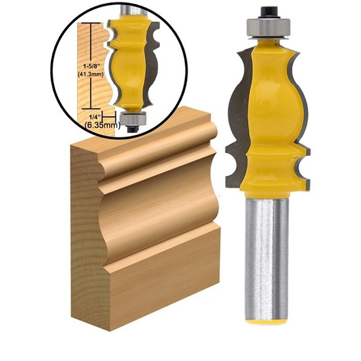 Mũi soi gỗ đánh chỉ đuôi cá cốt 12ly7 - Mũi phay gỗ Hàng xuất khẩu Âu Mỹ