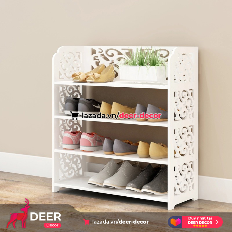 Kệ để giày nhiều ngăn tiện lợi - cao 60cm - deer decor