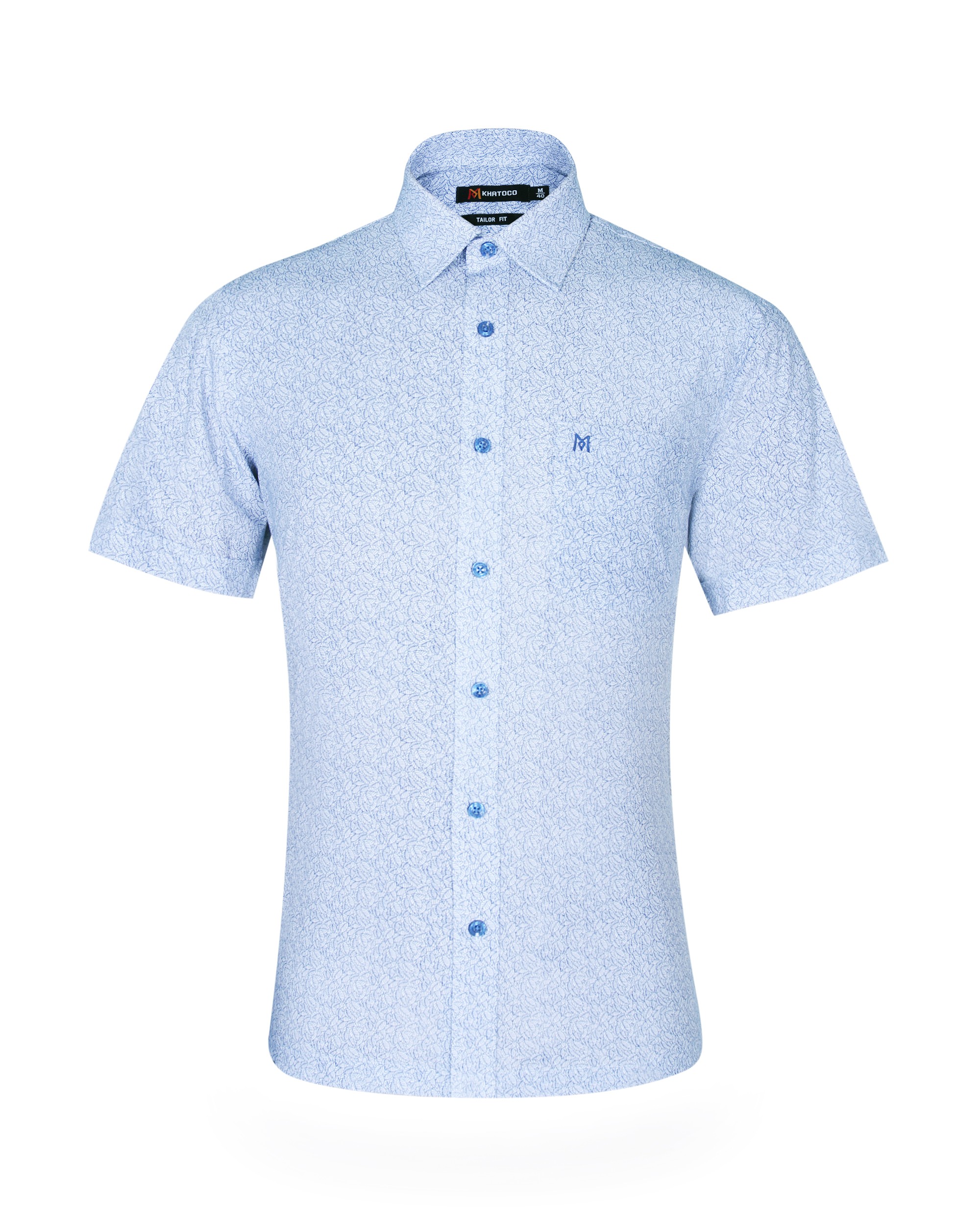 Áo sơ mi nam khatoco ngắn tay a1mn438t2-cnin027-2109-n