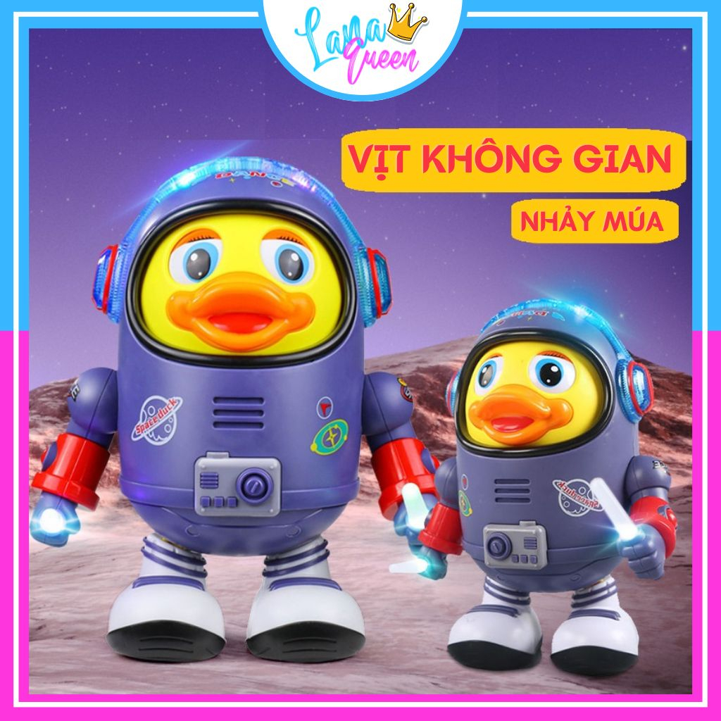 Đồ chơi robot vịt không gian phi hành gia nhảy múa phát nhạc vui nhộn space duck dance - lana queen