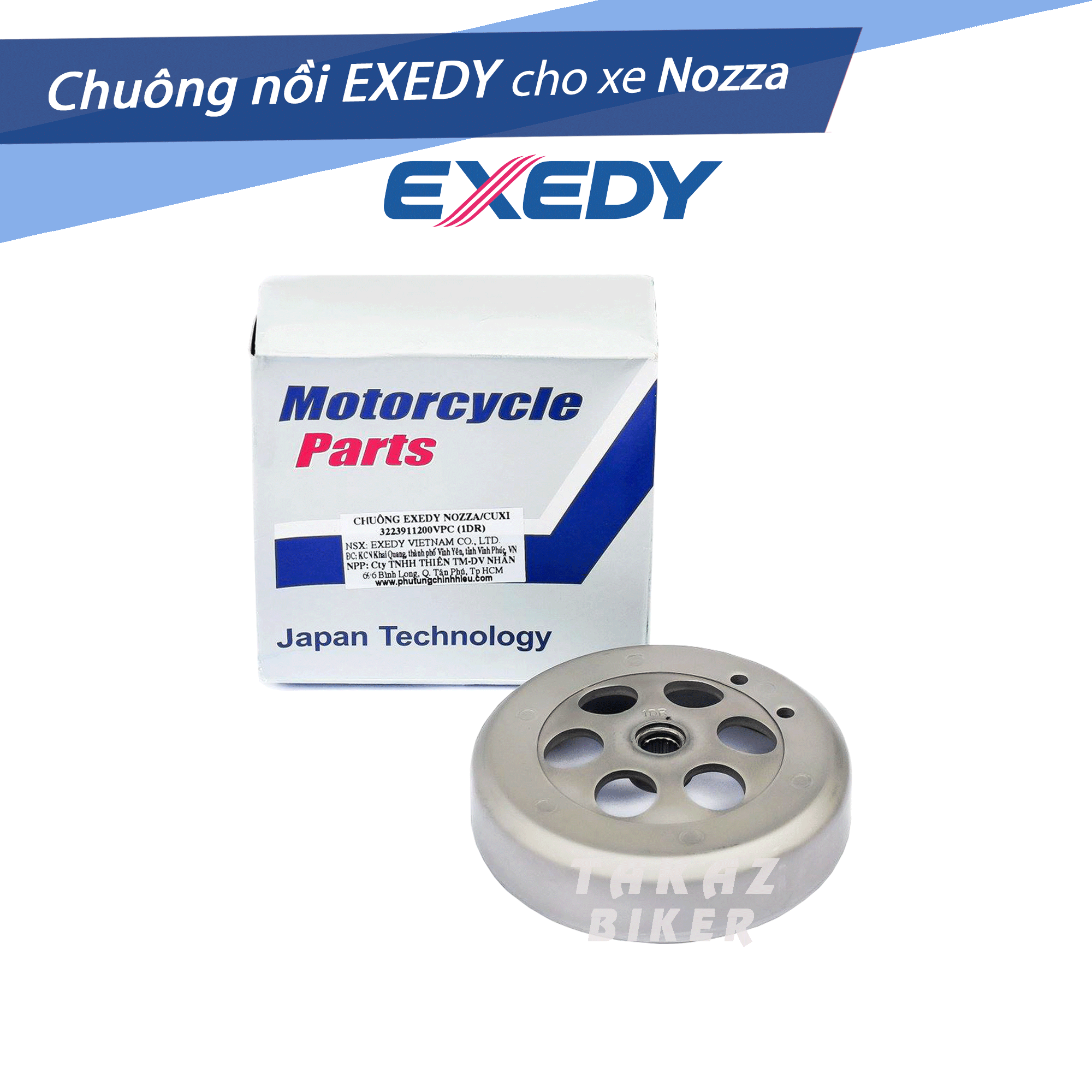 Chuông Nồi Exedy Xe Tay Ga Dùng Cho Xe Yamaha Nozza đời đầu nồi xe tay ga