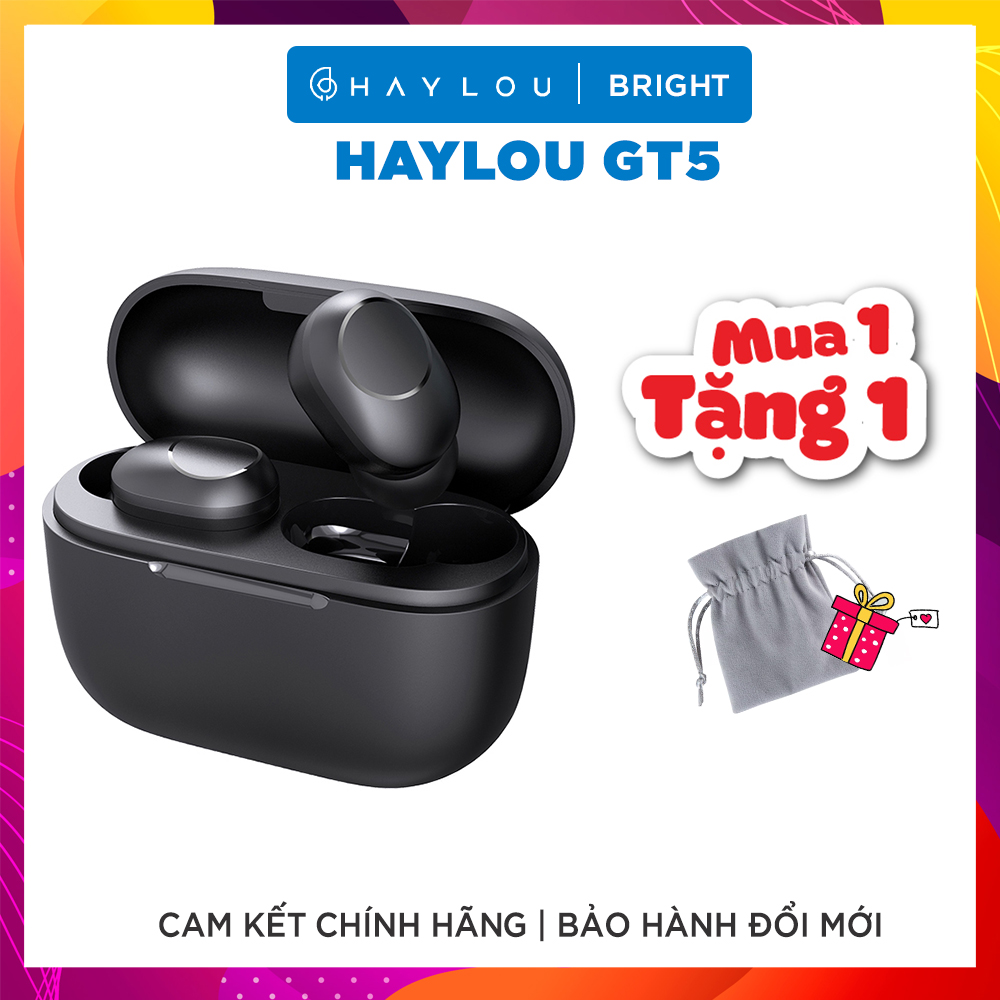 [HCM]Tai Nghe True Wireless HAYLOU GT5 - Cổng Sạc Type C/ Hỗ Trợ Sạc Không Dây