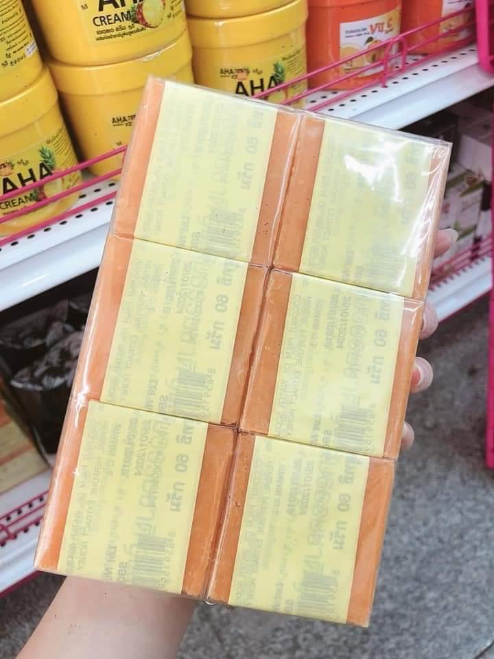 Combo 12 bánh xà phòng cam trắng da Thái Lan