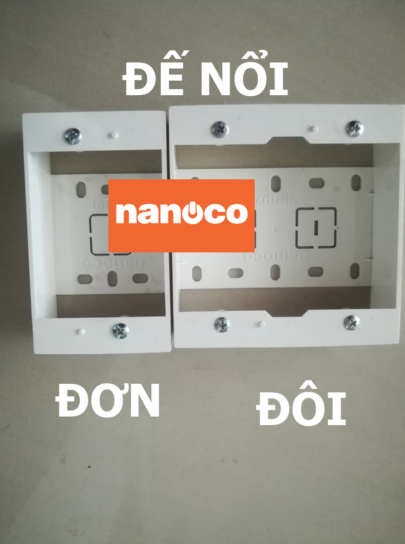 Đế nổi đơn, đôi nanoco, đế nổi gắn mặt ổ cắm điện
