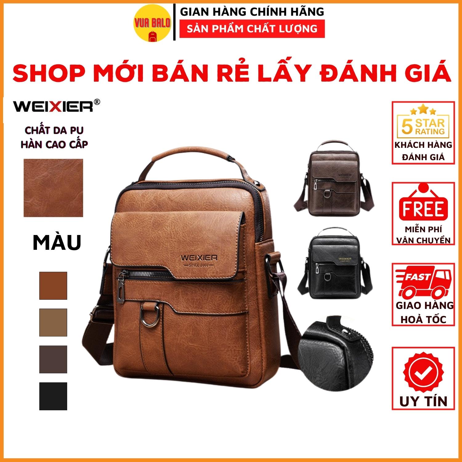 Túi đeo chéo nam weixier - jeep chất liệu da pu, túi đeo vai, đeo hông đi làm
