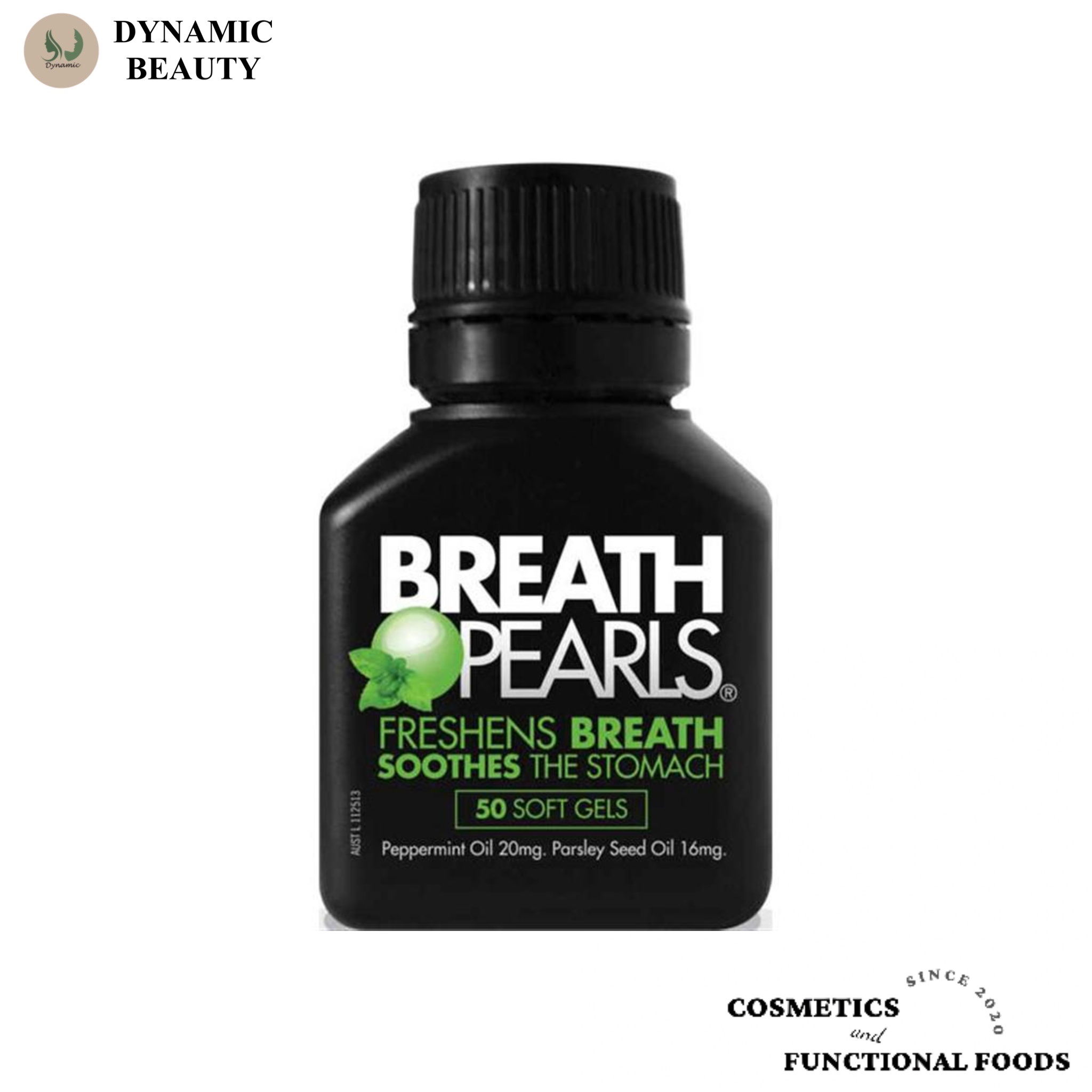 Viên uống thơm miệng Breath pearls khử mùi hôi miệng cho hơi thở thơm mát 50 viên của Úc