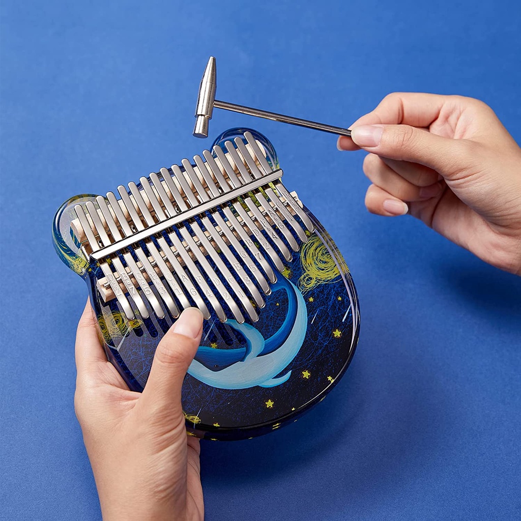 Đàn kalimba trong suốt 17 phím 21 phím giá rẻ cho bạn mới tập chơi TONIC-MS06