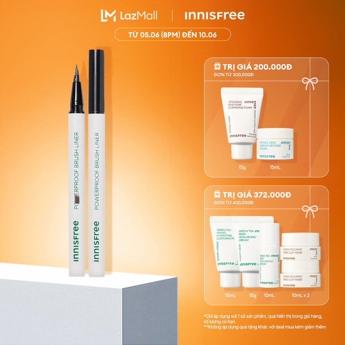 Bút kẻ mắt nước lâu trôi INNISFREE Powerproof Brush Liner-Nâu 0.6g