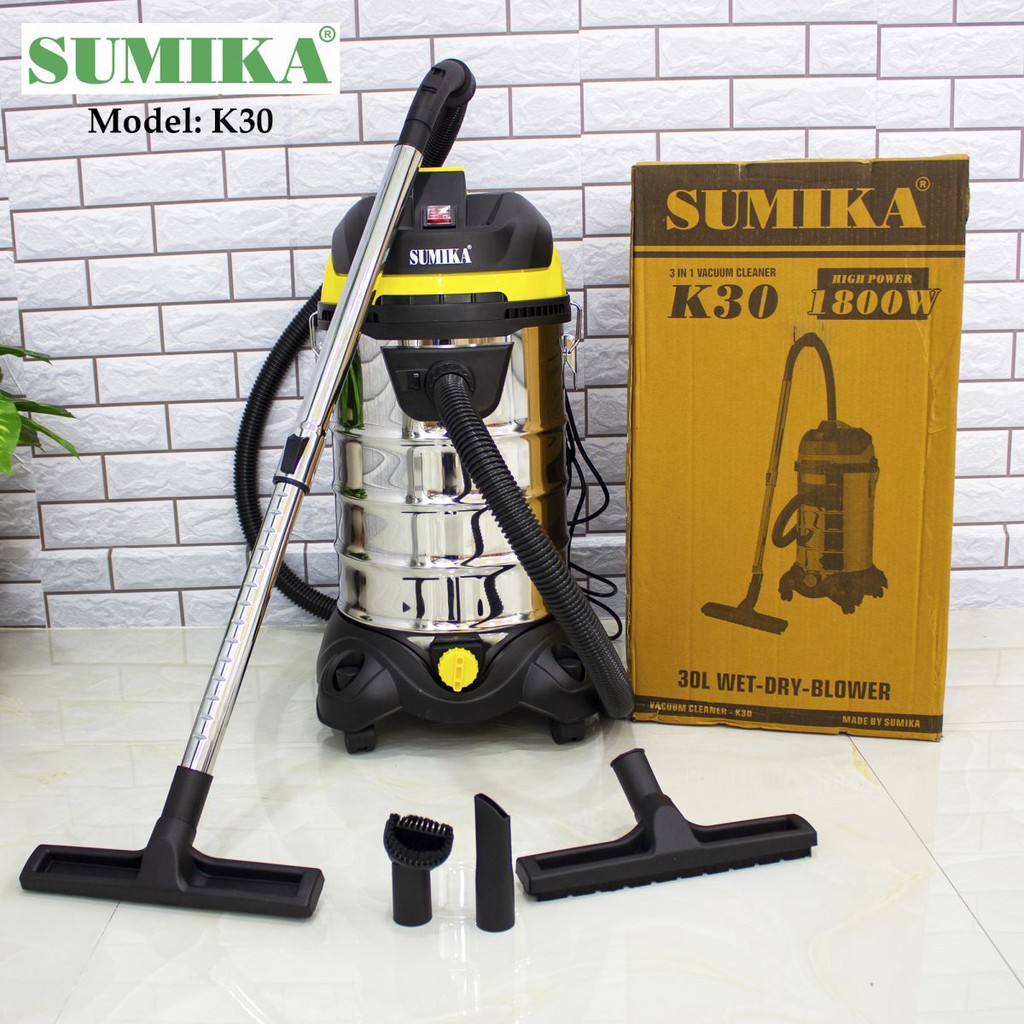 Máy hút bụi sumika k30, 30l, 1800w, hút nước, hút bụi, thổi bụi