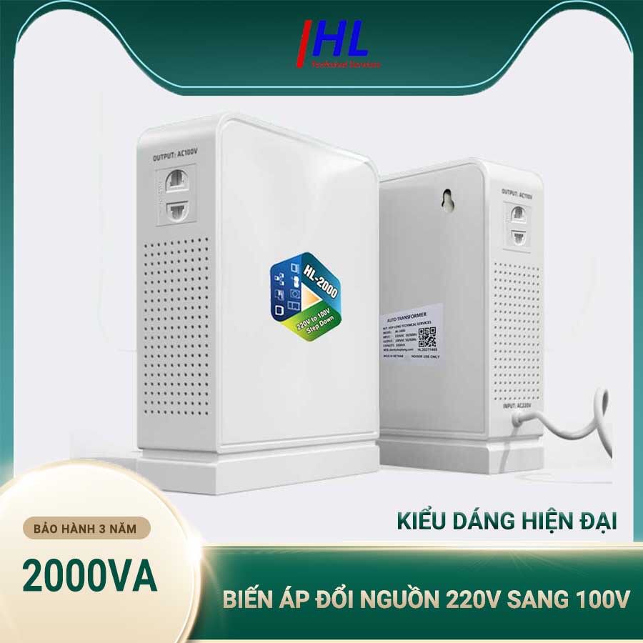 Biến áp đổi nguồn điện 220v ra 100v / 2000va loại dây đồng