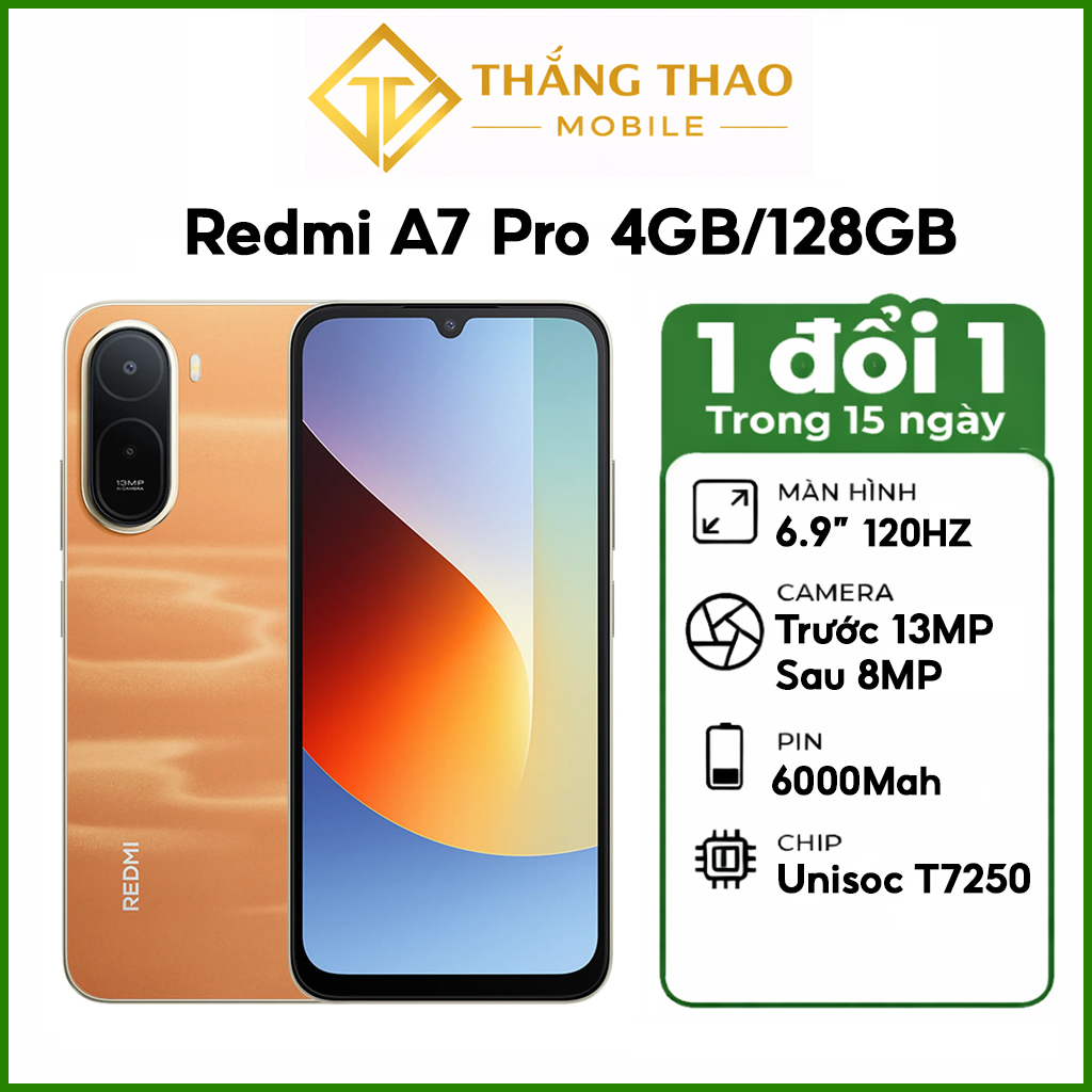 Redmi A7 Pro Phone (4Gb/64Gb) 6.9 Inch Screen, 6000Mah Battery - Imported Product