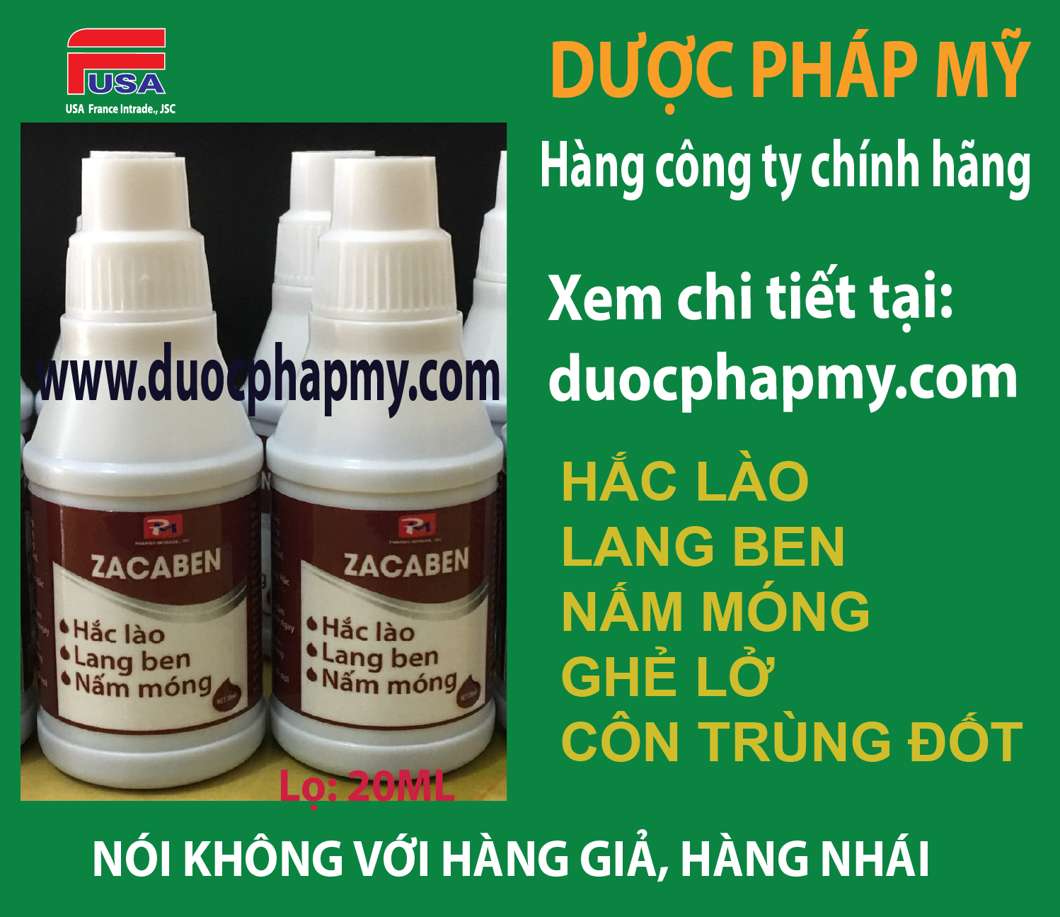 Chuyên Hắc Lào, Lang Ben, Nấm móng Zacaben