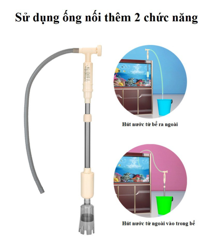 Máy bơm hút phân hồ cá dùng pin AS 615A JENECA