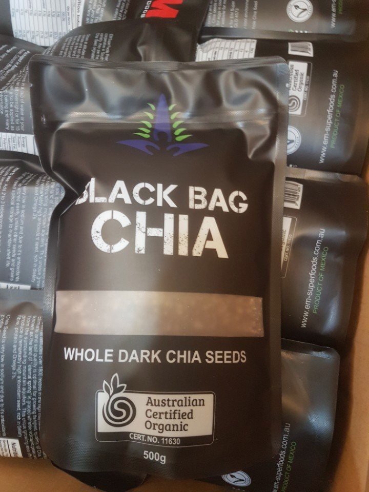 Hạt chia Black Bag Chia Úc 500gram
