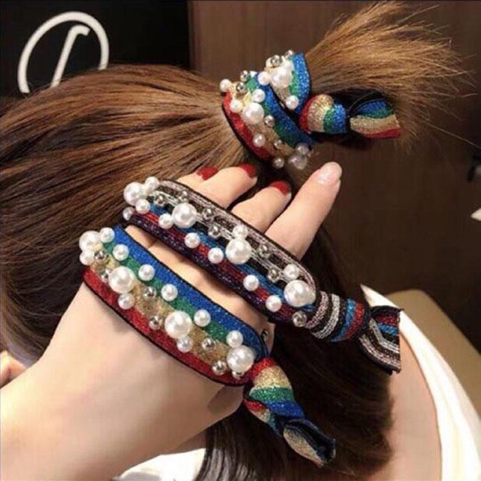 Set 2 cột tóc đính hạt xinh