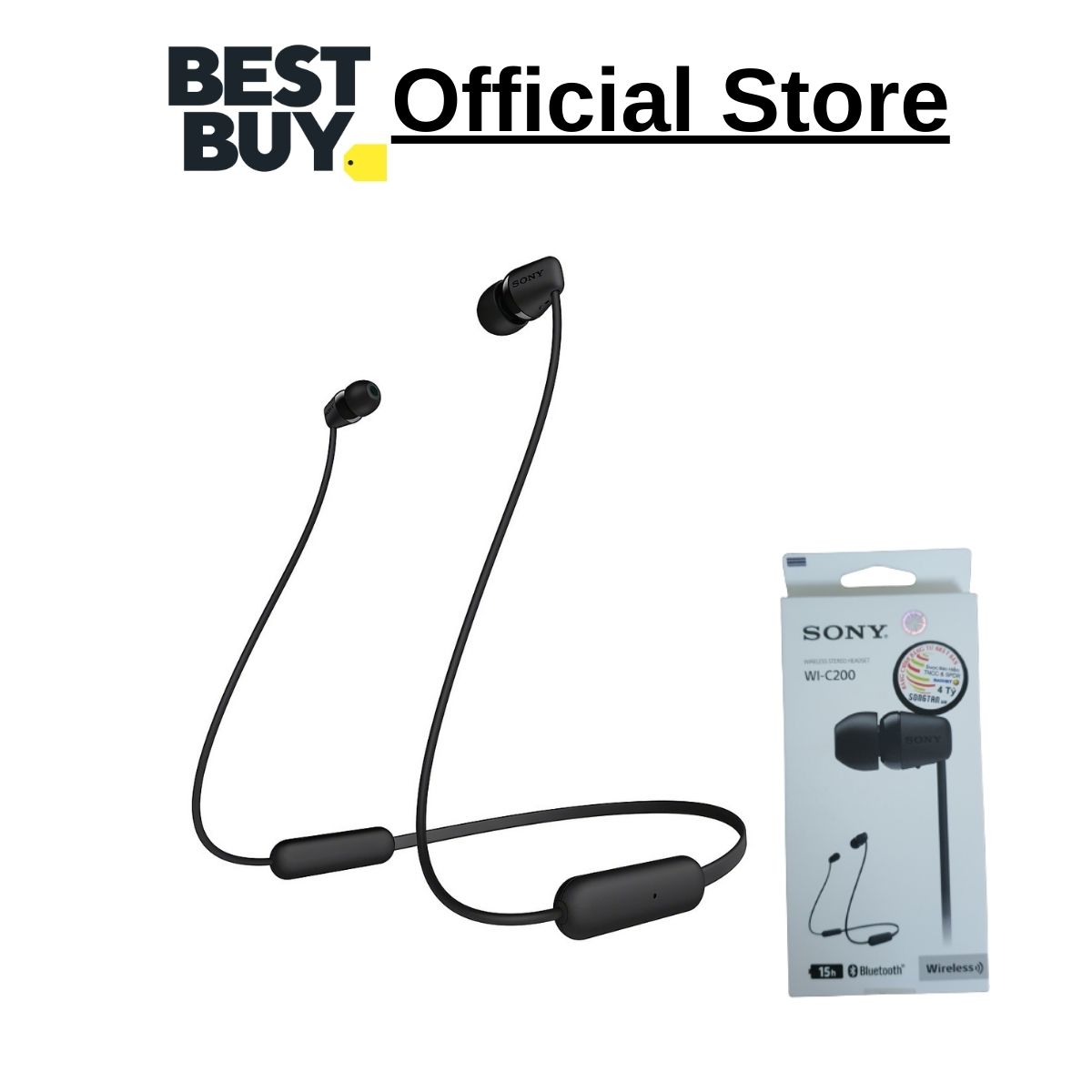Tai nghe bluetooth sony wi-c200 - hàng chính hãng