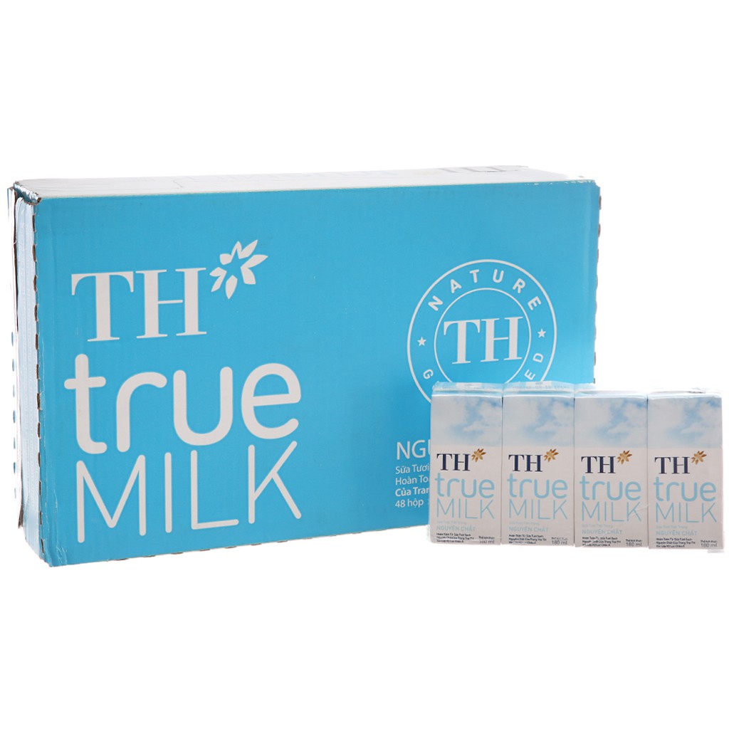 Thùng 48 hộp sữa tươi tiệt trùng th true milk 110 ml - có 3 sự lựa chọn