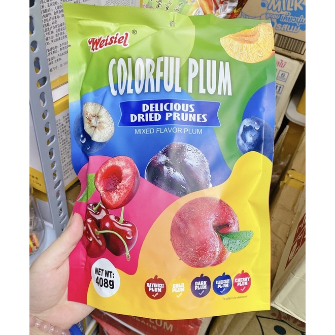 Ô mai mix colorful plum gói 408gr