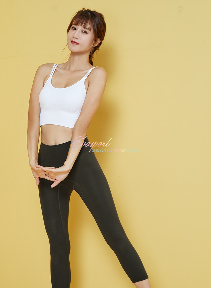 Áo Bra Tập Gym Yoga Aerobic Nữ Đan Dây Có Mút Đệm Kiểu Lưới Vải