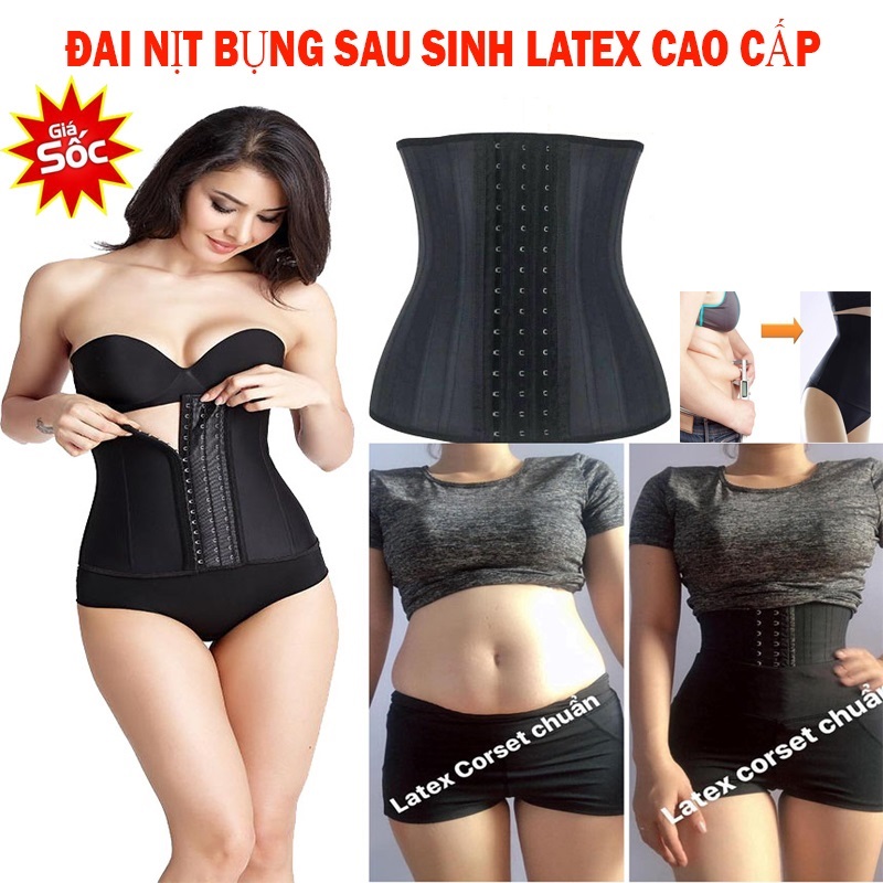 [HCM]Đai Nịt Bụng Giảm Eo Hàng Chọn Nhập Khẩu - Đai Gen Nịt Bụng Latex 25 Xương Cao Cấp Chiều Cao 25 cm Tạo Hình Eo Thon Quyến Rũ Bảo Hành 12 tháng