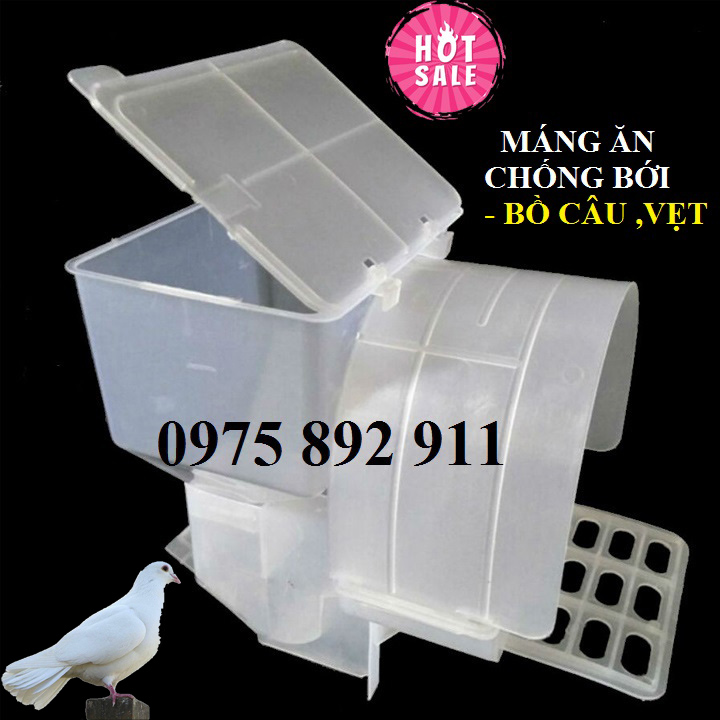 MÁNG ĂN CHO CHIM BỒ CÂU ,VẸT, CHIM KIỂNG - CHỐNG RƠI VÃI