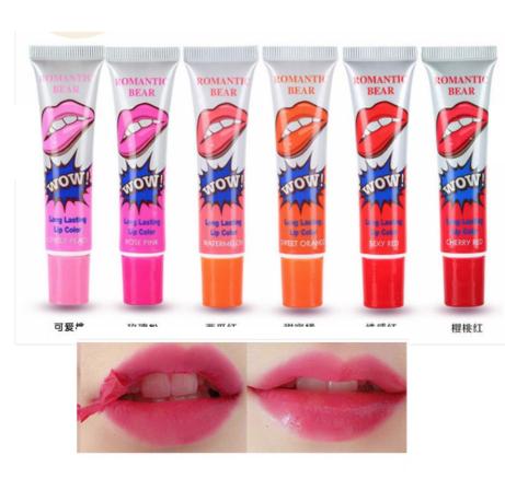 Son xăm wow hàn quốc dạng lột - romantic bear long lasting lip color