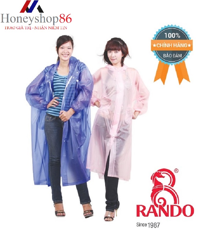 Áo mưa rando poncho dây kéo trong màu appc-09 che chở người thân yêu của bạn.honeyshop86