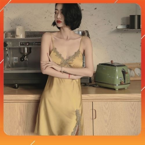 Váy ngủ, đầm ngủ lụa 2 dây sexy cao cấp