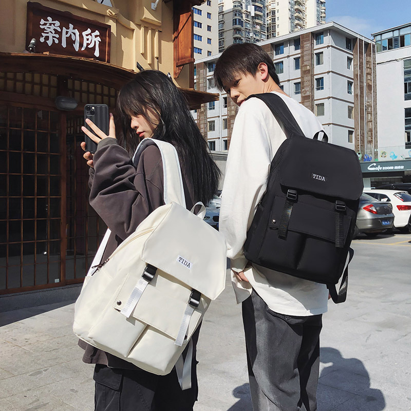 Balo unisex đi học thời trang basic, Balo nam nữ phong cách Hàn Quốc