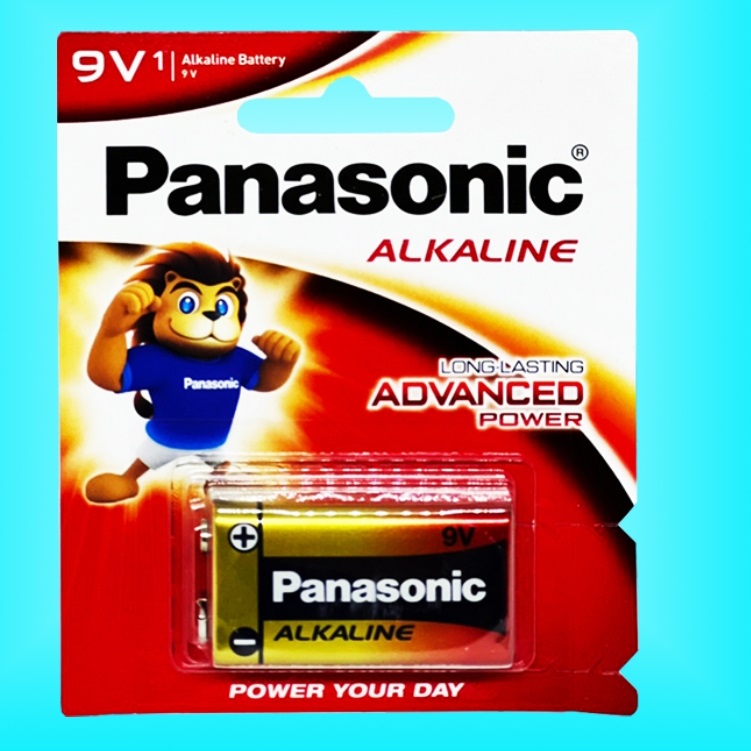 Vỉ 1 viên Pin vuông 9V Alkaline Panasonic 6LR61T chính hãng Dung lượng cao