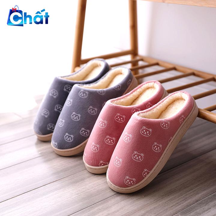 Dép bông đi trong nhà họa tiết gấu xinh xắn mẫu mới